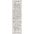 SAFAVIEH Madison Collection Runner Rug - 23 x 12, Silver & Ivory, Snowflake Medallion Distressed Design, Non-Shedding & Easy C