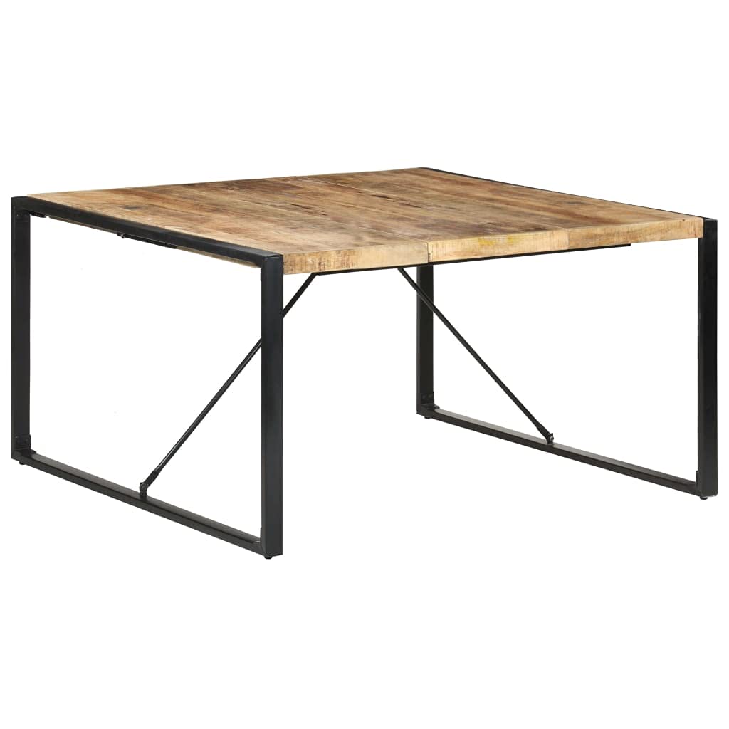 vidaXL Dining Table 55.1&quot;x55.1&quot;x29.5&quot; Rough Mango Wood