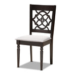 Baxton Studio Tonia Modern and Contemporary Grey Fabric Upholstered and Dark Brown Finished Wood 5-Piece Dining Set