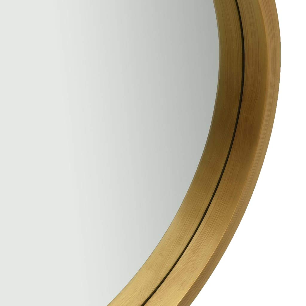 Vidaxl Wall Mirror, Height Adjustable Wall Mirror, Bathroom Mirror, Vanity Mirror For Bedroom Living Room Dressing Room Hallway Entryway, Gold Round