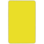 Flash Furniture Wren 36''W X 72''L Rectangular Yellow Hp Laminate Activity Table - Height Adjustable Short Legs