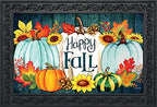 Briarwood Lane Happy Fall Pumpkins Primitive Doormat Autumn Leaves Indoor Outdoor 30' X 18'