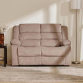 Home Centre 2 Seater Cairo Fabric Recliner| Fabric Recliner| (Beige) |2 Year Warranty