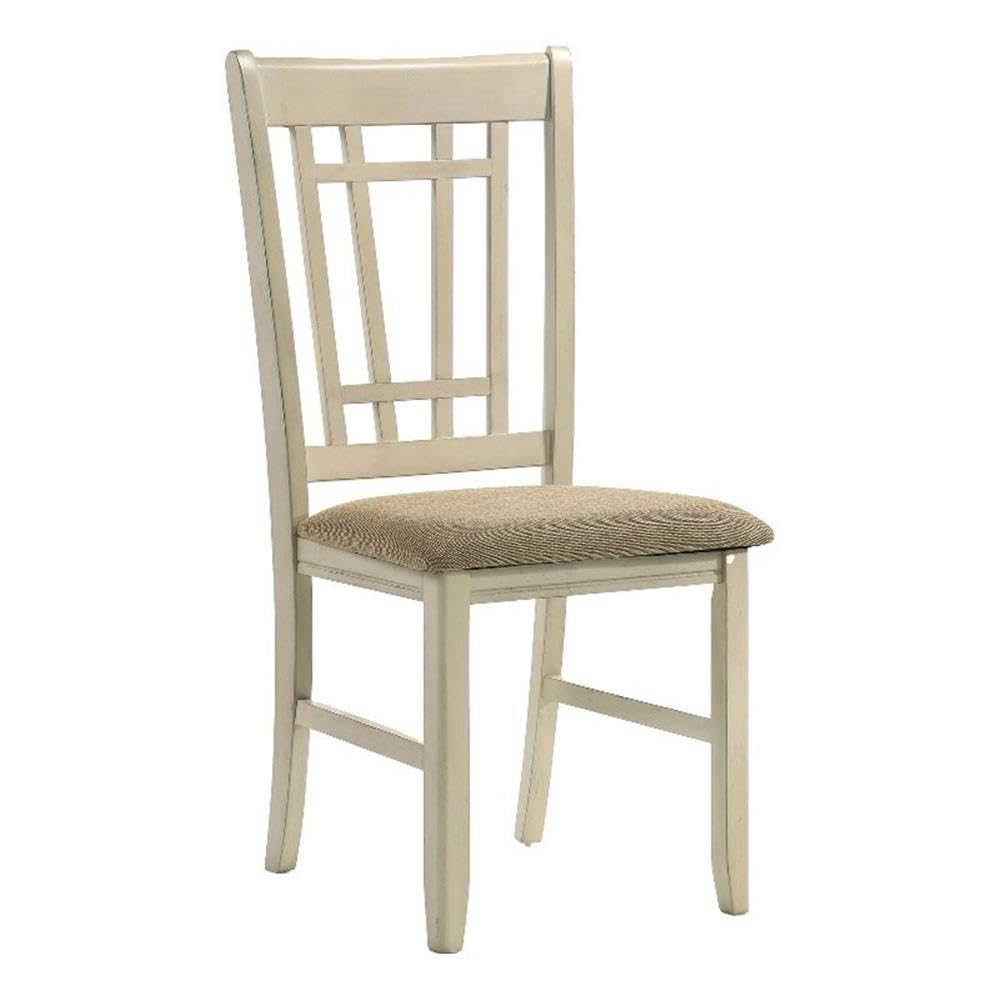 Intercon Furniture Mission Casuals Wood Chair in Rustic White/Oak (Set of 2)