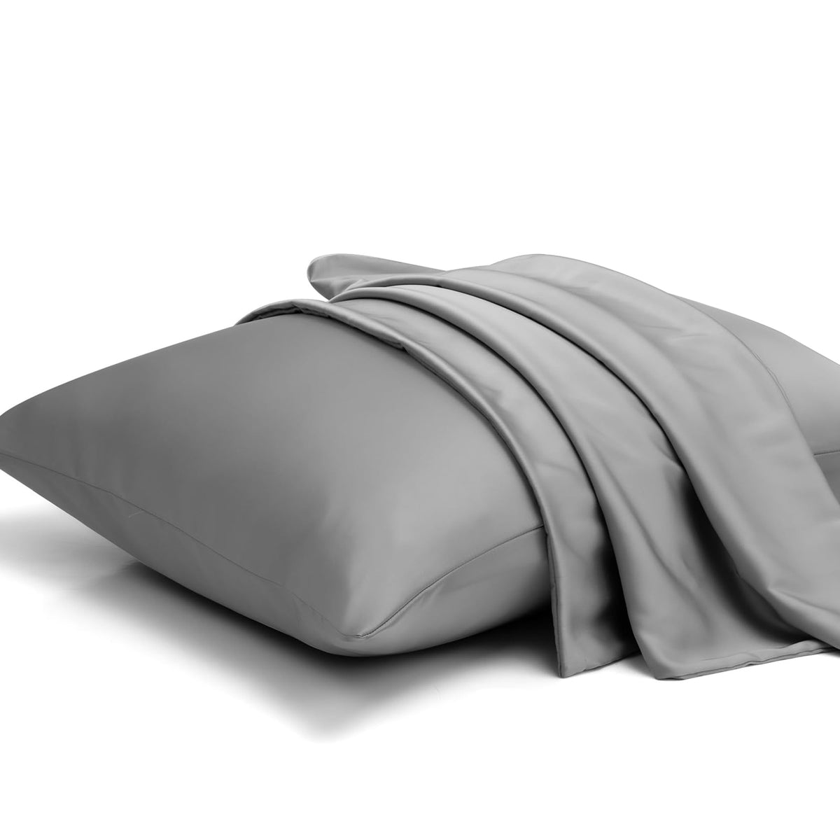 Bpc 100% Mulberry Silk Pillowcase Set Of 2, King Size Silk Pillow Cases For Hair And Skin, Silky Smooth Bed Pillow Cover With Hi