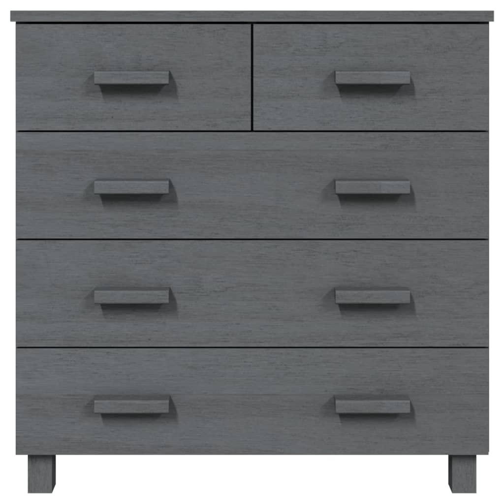 SKM Sideboard Dark Gray Sideboard with 5 Drawers for Livingroom and Bedroom and Diningroom 31.1"x15.7"x31.5" Solid Wood Pine