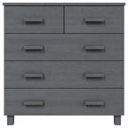 SKM Sideboard Dark Gray Sideboard with 5 Drawers for Livingroom and Bedroom and Diningroom 31.1"x15.7"x31.5" Solid Wood Pine