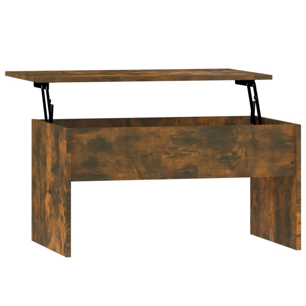 Vidaxl Coffee Table Smoked Oak 31.5&quot;X19.9&quot;X16.3&quot; Engineered Wood