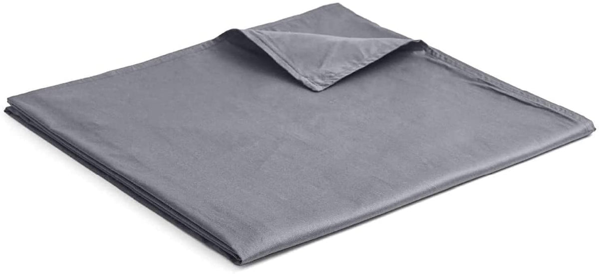 Ynm Exclusive Cotton Duvet Cover For Weighted Blankets With 16 Strings (Dark Grey, 48'X72')