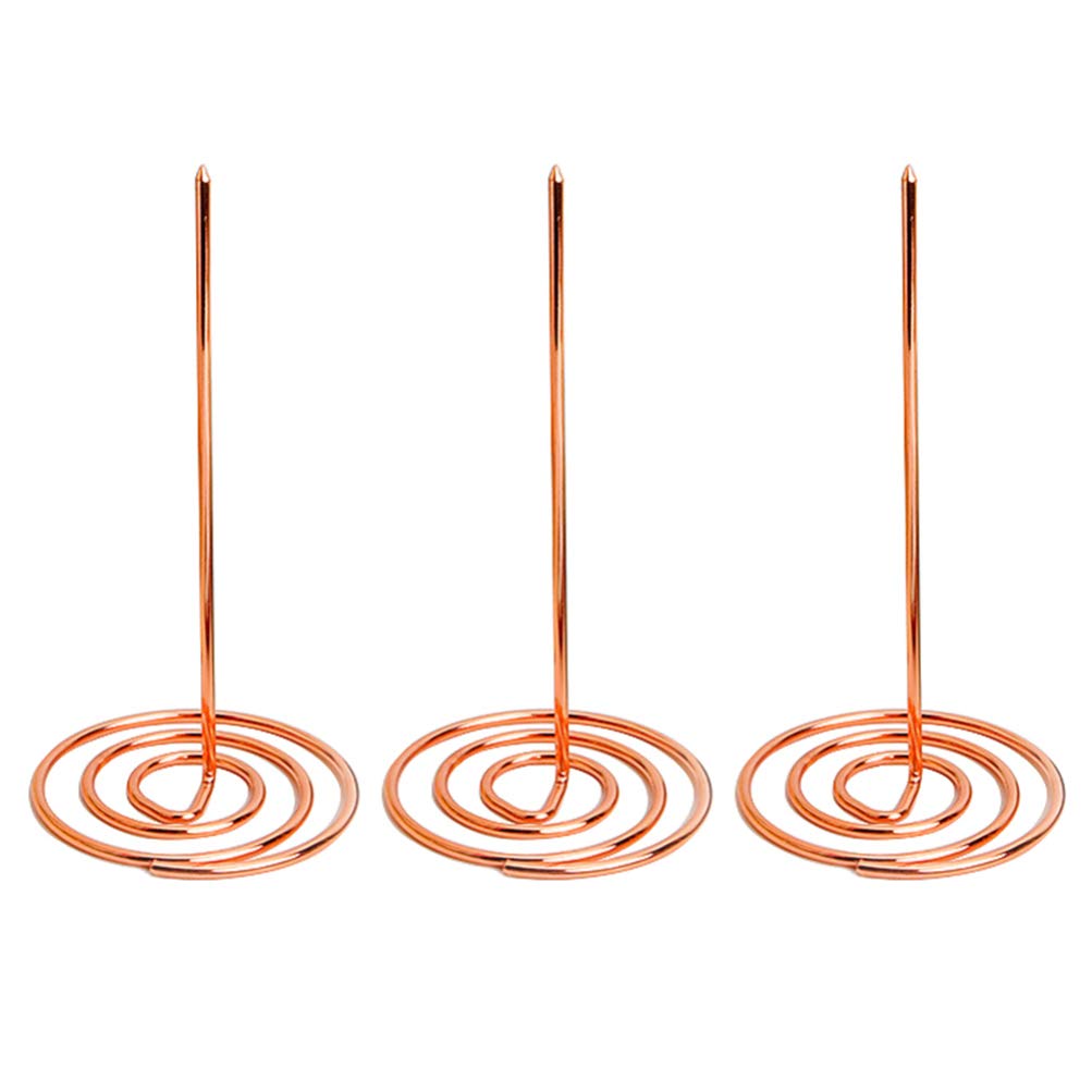Nuobesty 3 Pcs Desk Receipt Holder Invoice Bill Fork Receipt Spike Stick Restaurant Check Spindle Straight Rod Paper Memo Holder