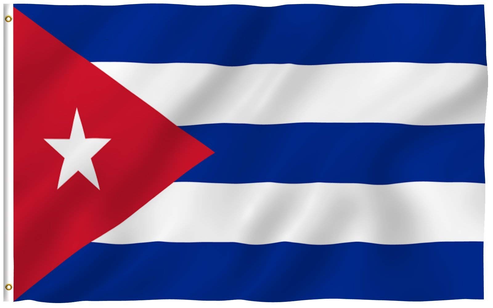 Anley Fly Breeze 3X5 Foot Cuba Flag - Vivid Color And Fade Proof - Canvas Header And Double Stitched - Cuban National Flags Poly