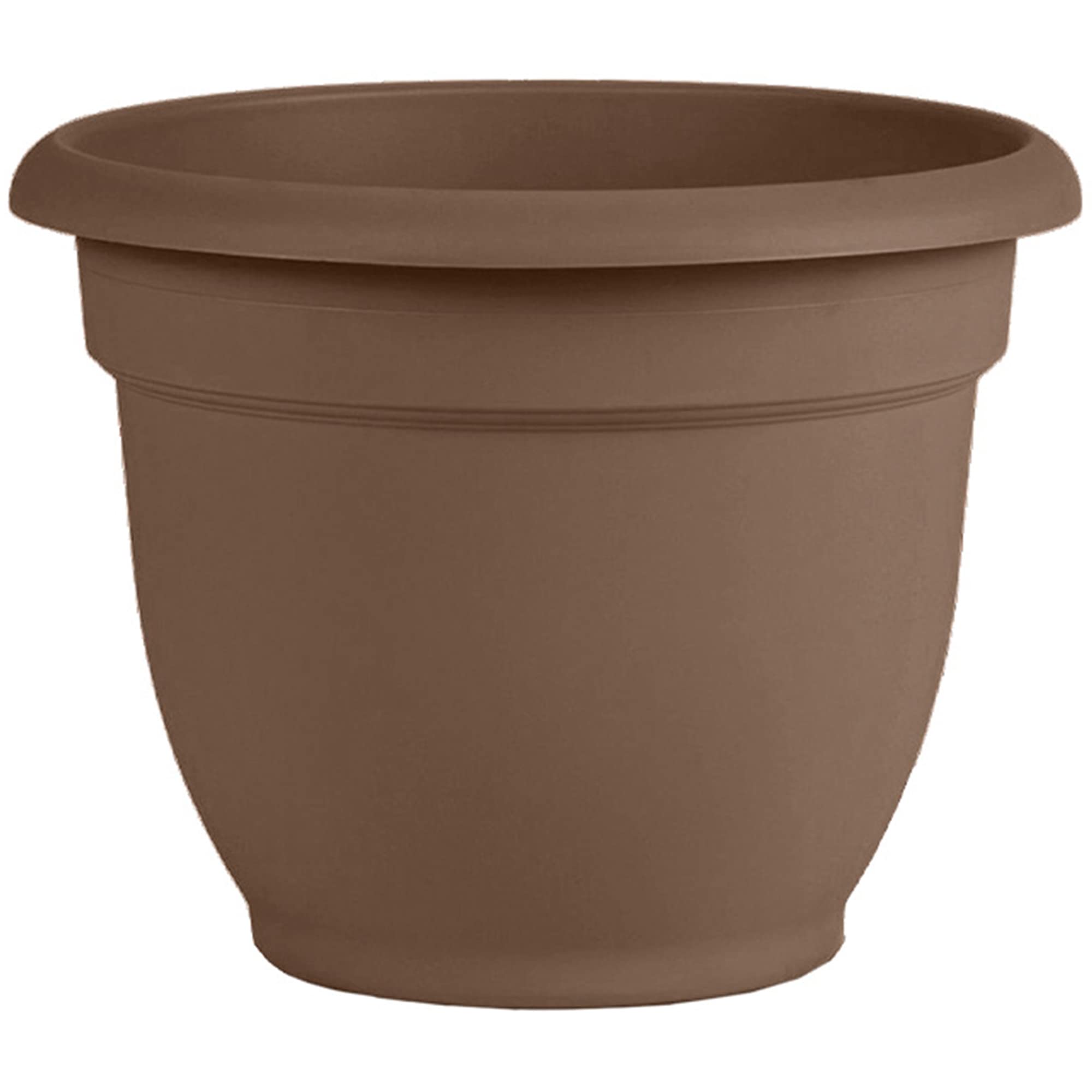 Bloem Ariana Pot Planter: 20' - Chocolate - Durable Resin Pot, For Indoor And Outdoor Use, Gardening, Self Watering Disk Includ