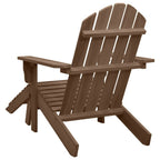 vidaXL Vintage-Inspired Patio Chair with Ottoman - Solid Hardwood and Pinewood - Brown Outdoor/Indoor Furniture - Durable and Weather-Resistant