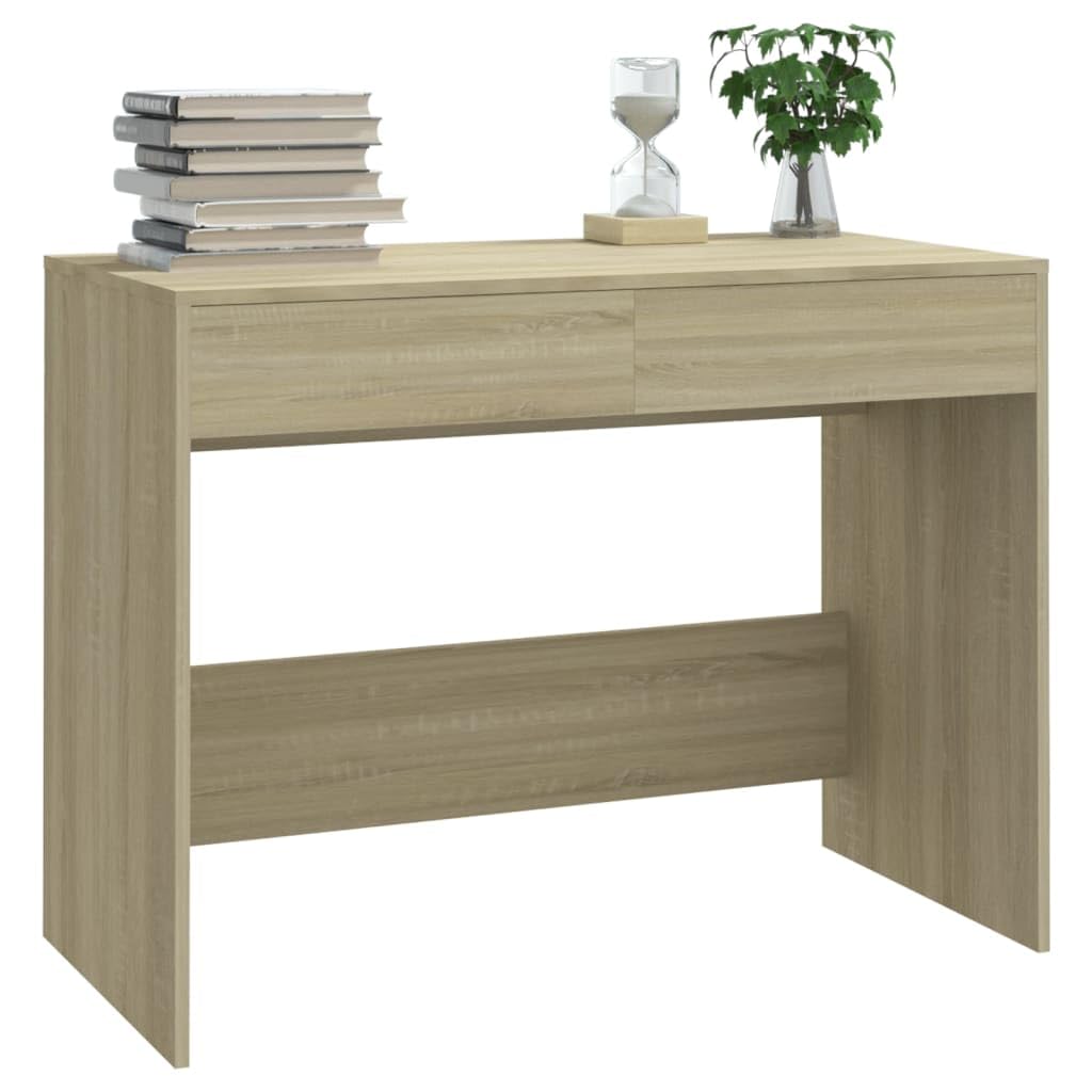 vidaXL Desk with Drawers Computer Desk Home Office Sonoma Oak Engineered Wood