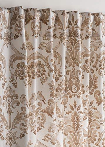 Maison D' Hermine Curtains 100% Cotton (50''X84'') One Panel Easy Hanging With A Rod Pocket & Loop, For Kitchen, Offices Drapes,