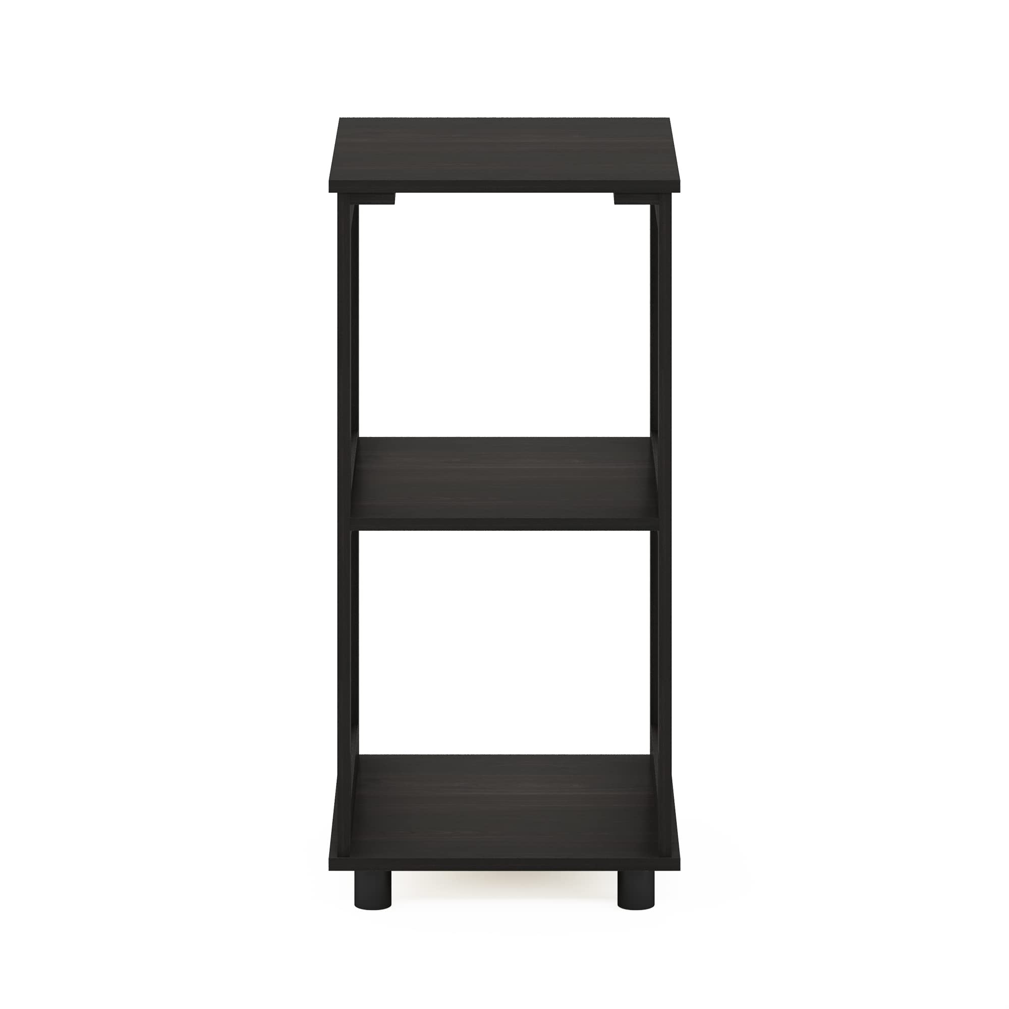Furinno Romain 2-Tier Tall End Table, Espresso
