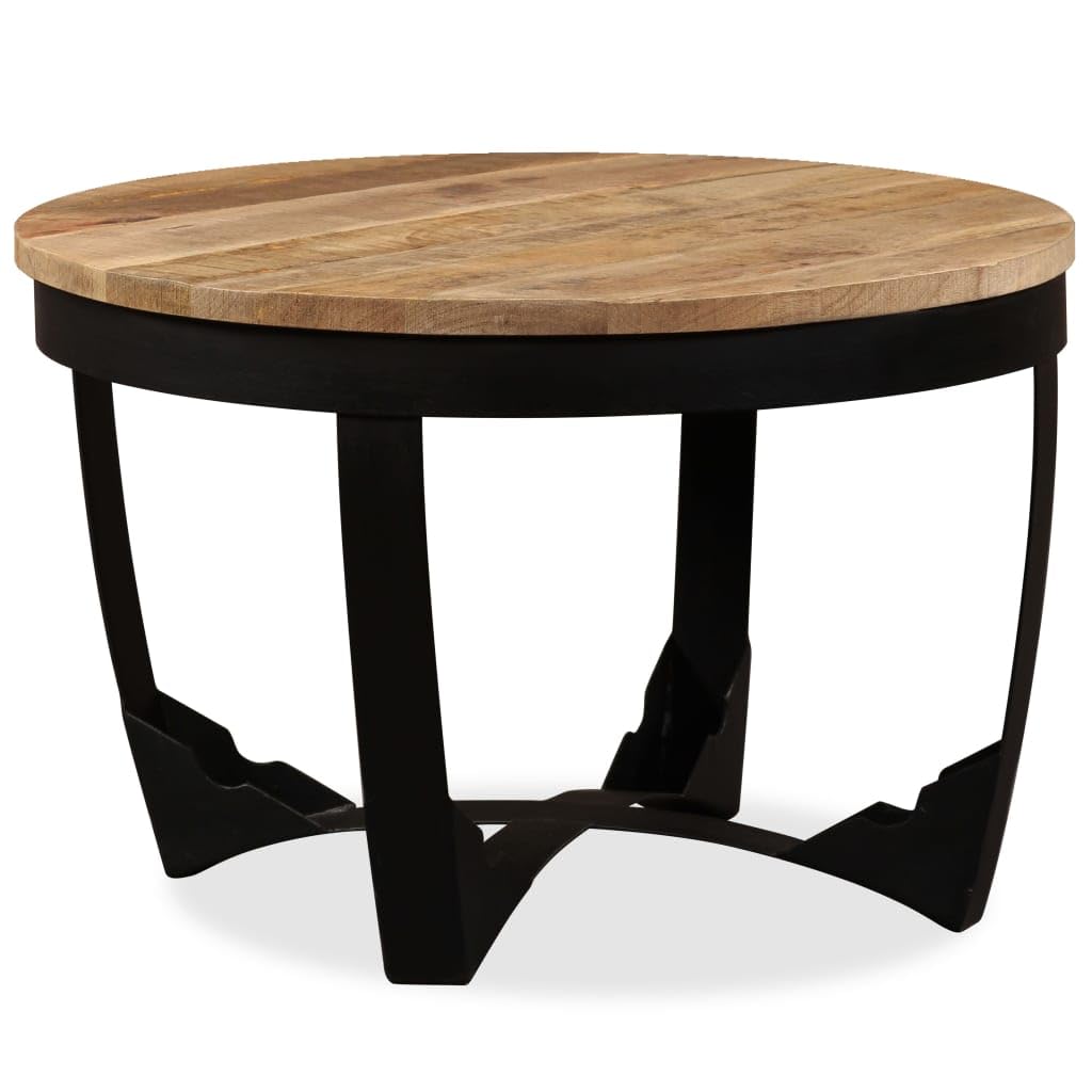 vidaXL Side Table Solid Rough Mango Wood 23.6&quot;x15.7&quot;