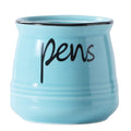 Ontube Porcelain Pens Holder Stand,Ceramic Pencils Holder (Turquoise)