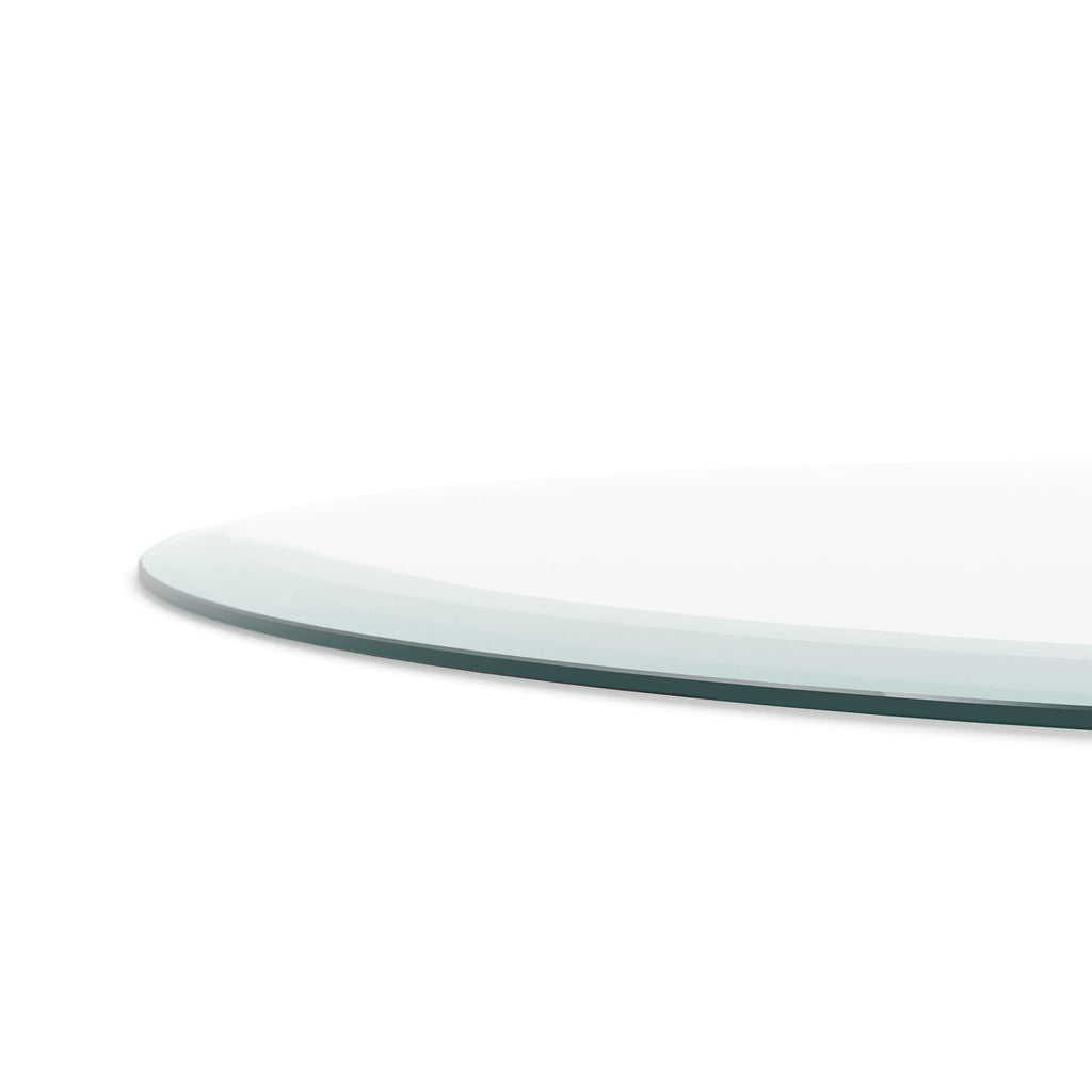 Better Bevel 20' Inch Round Glass Table Top | Tempered Glass Protector | Anti-Slip Pads/Bumpers | Coffee, Dining Table