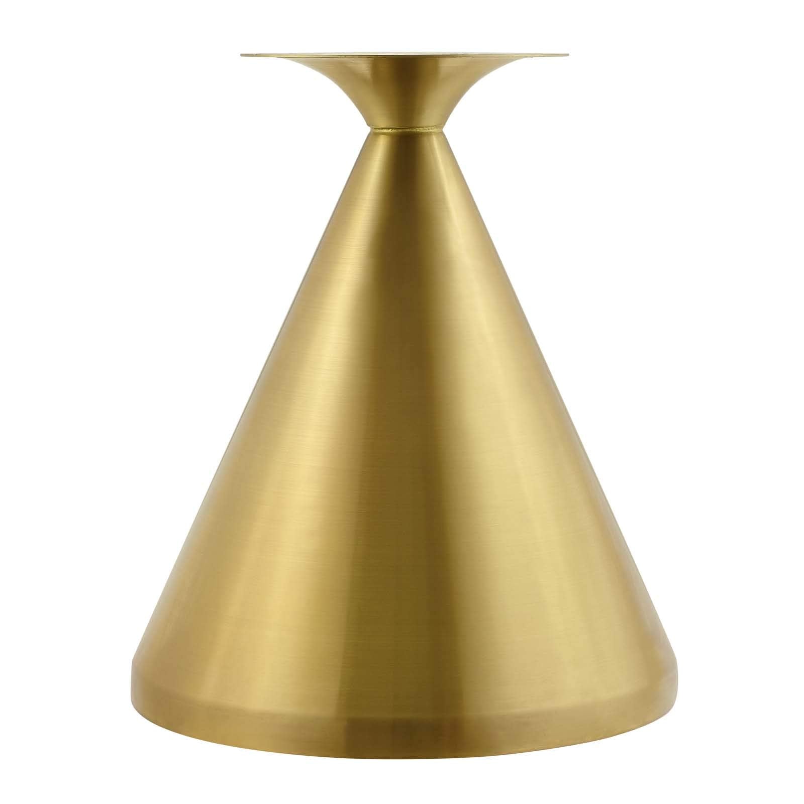 Modway Tupelo Round Wood Grain 47&quot; Dining Table in Gold Cherry Walnut