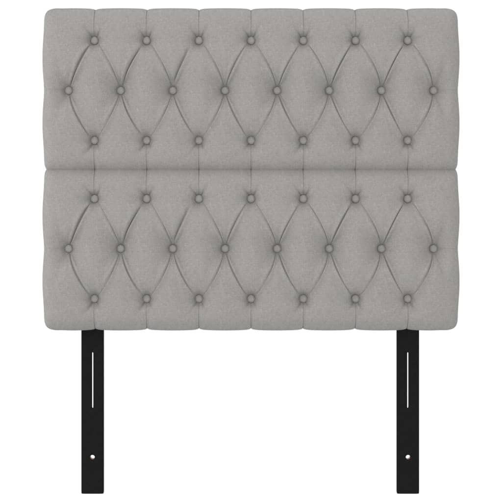 vidaXL 2-Piece Light Gray Fabric Headboards | Classic Design | Durable Material | Easy Assembly | Suitable for Any Bedroom