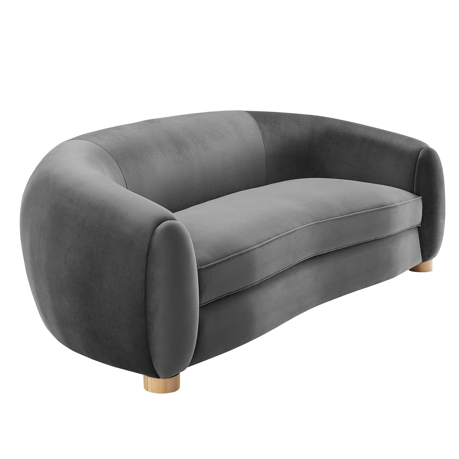 Modway Abundant Performance Velvet Accent Armchair, Sofa, Charcoal