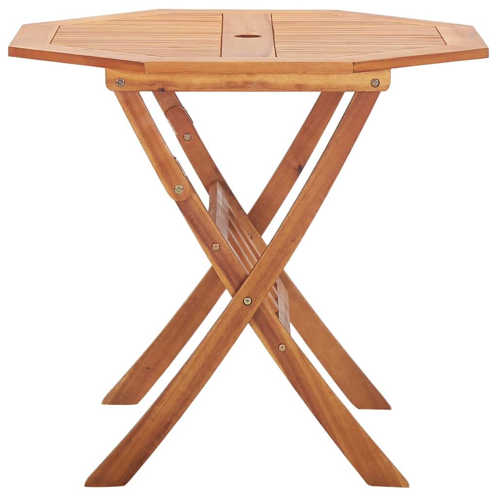 Solid Acacia Wood Folding Patio Table - Thumbnail 2