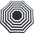 Sunnyglade 9Ft Patio Umbrella Replacement Canopy Market Umbrella Top Outdoor Umbrella Canopy With 8 Ribs (Black And White)
