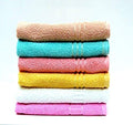 MYTHOS Soft Cotton Multicolored Hand Towels Set of 5 Towels (13 X 20 Inches)