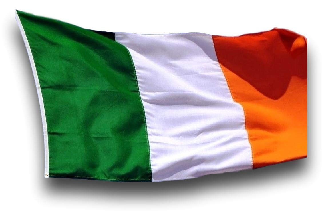 Us Flag Factory - 5X8 Ft Ireland Irish Flag (Sewn Stripes) Outdoor Solarmax Nylon - Made In America - Premium Quality (5X8 Ft)