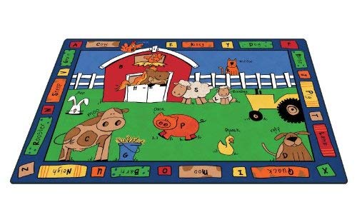 Carpets For Kids 5200 Alphabet Farm 5.83 Ft. X 8.33 Ft. Rectangle Carpet