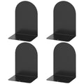 Alotche Metal Bookends - 2 Pairs, Round Design For Shelves & Desk, Black Home Office Book Stoppers