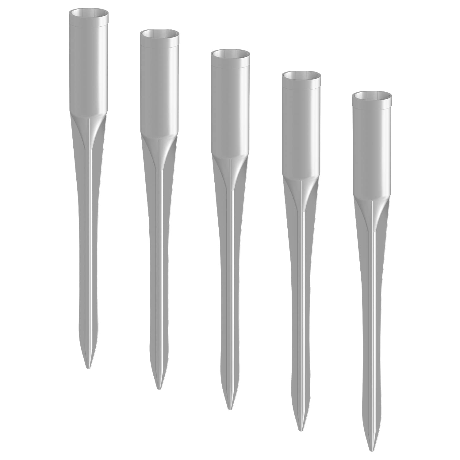 E&K Fence Post Anchor Spikes Ground Pole Sleeves Metal Pack Of 5 1-5/16 Inches Inner Diameter For Garden Backyard Grass Clay Dir