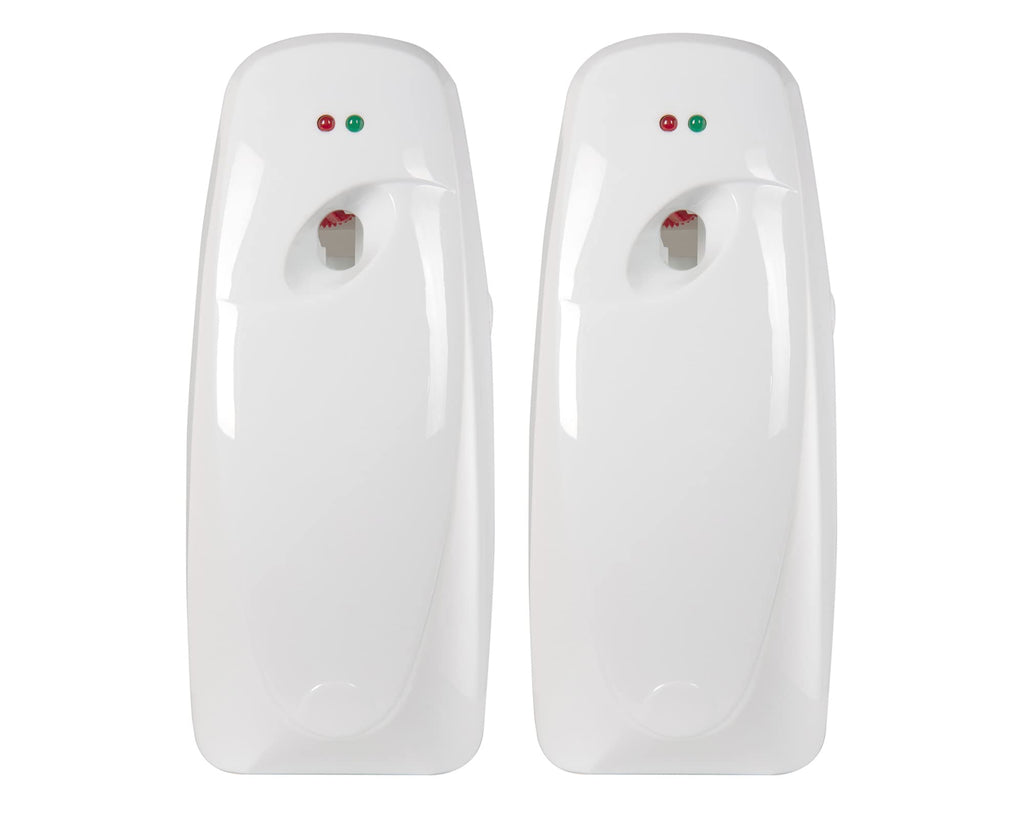 Automatic Air Freshener Spray Dispenser (2-Pack) Wall Mounted or Free Standing, Commercial and Home Use, Multiple Time Scent/Mis