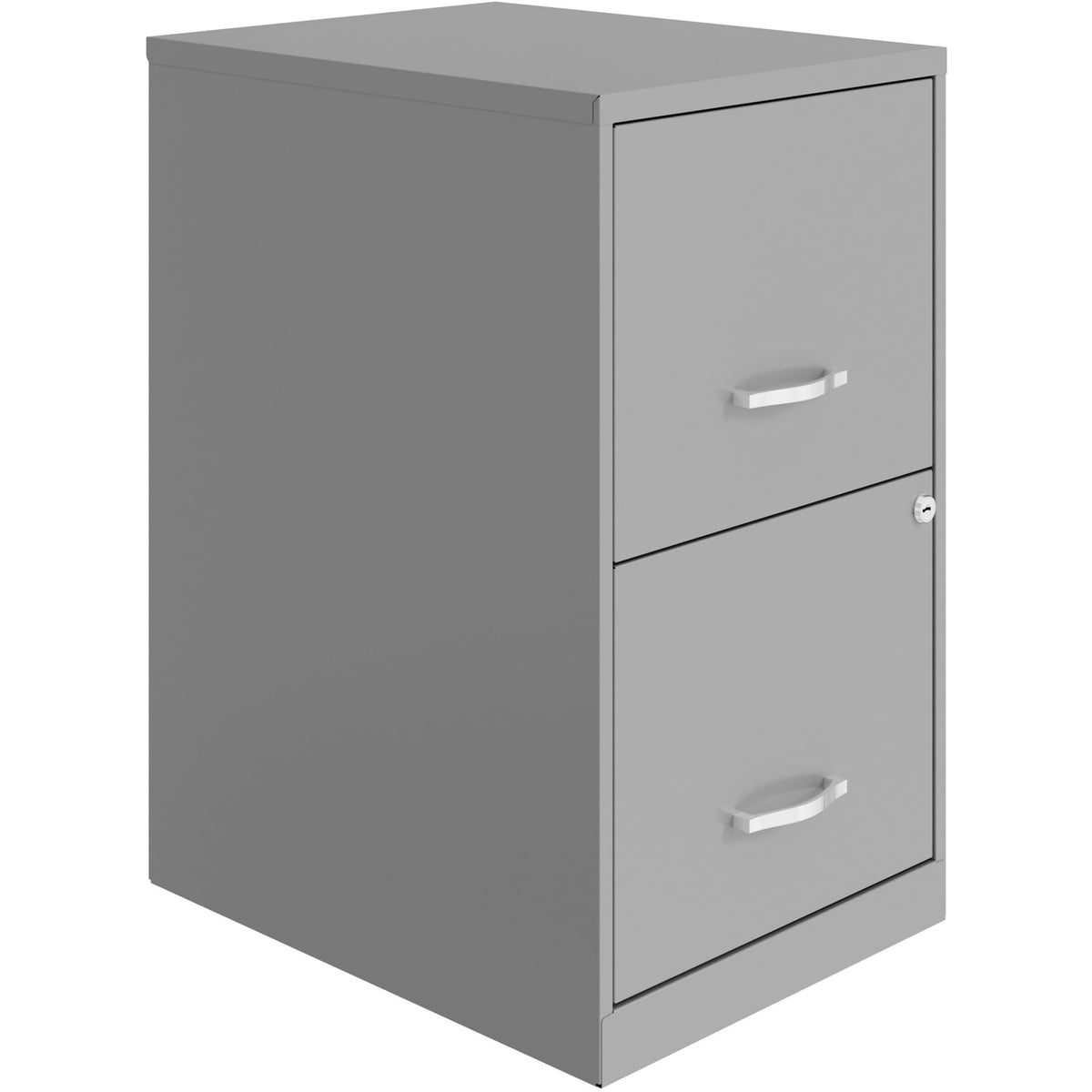 Lorell 2-Drawer File Cabinet, 14.2&Quot; X 18&Quot; X 24.5&Quot;, Silver