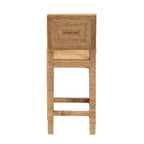 bali & pari Anfield Bohemian Natural Seagrass and Mahogany Wood Counter Stool