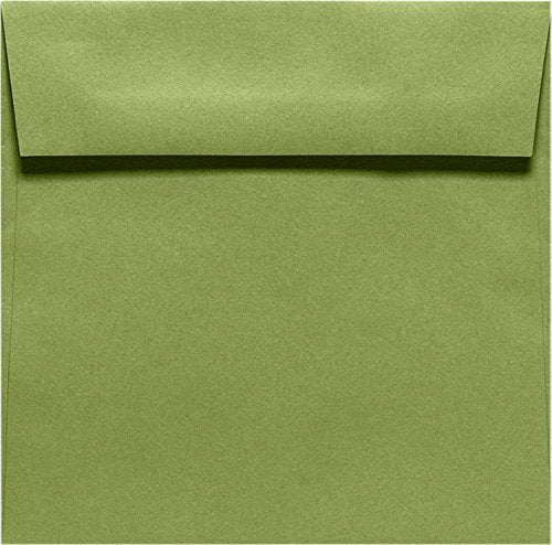 Luxpaper Square Invitation Envelopes | 5 1/2' X 5 1/2' | Avocado Green | 70Lb. Text | 50 Qty