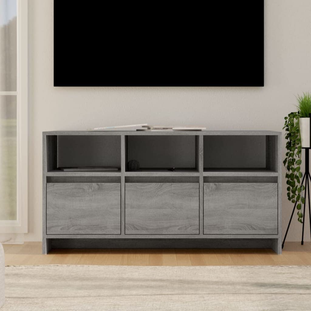 vidaXL TV Cabinet Gray Sonoma 40.2&quot;x14.8&quot;x20.7&quot; Chipboard