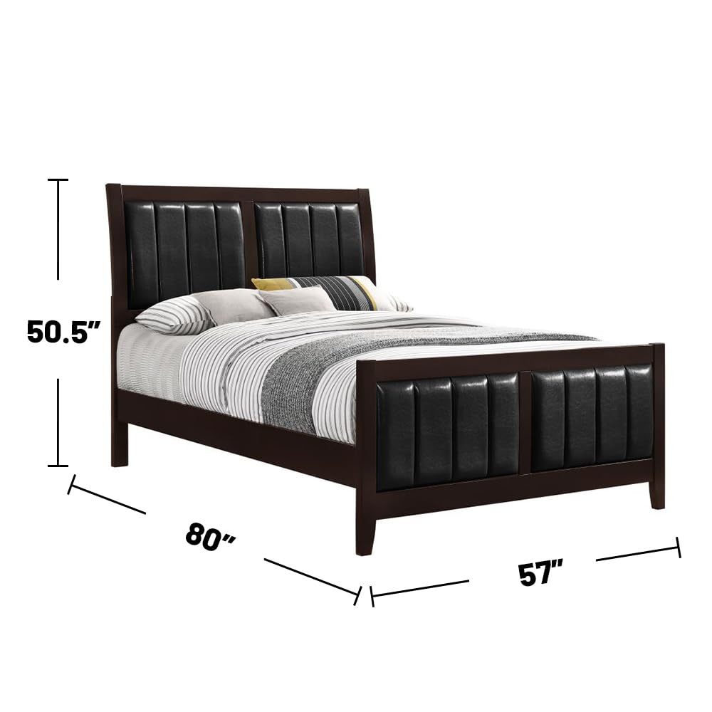 Coaster Carlton Full Bed 4-Piece Set, Cappuccino
