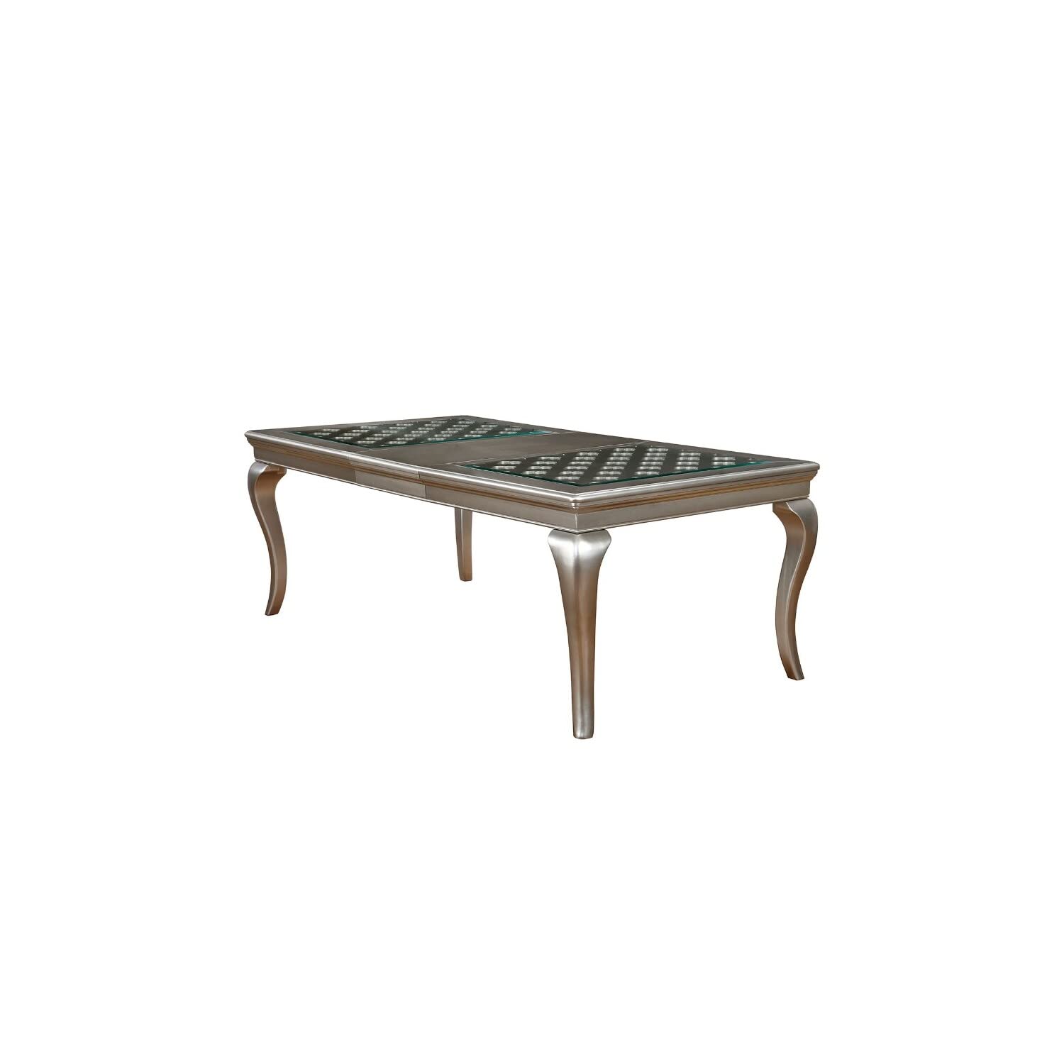 Benjara Benzara Contemporary Dining Table, Silver
