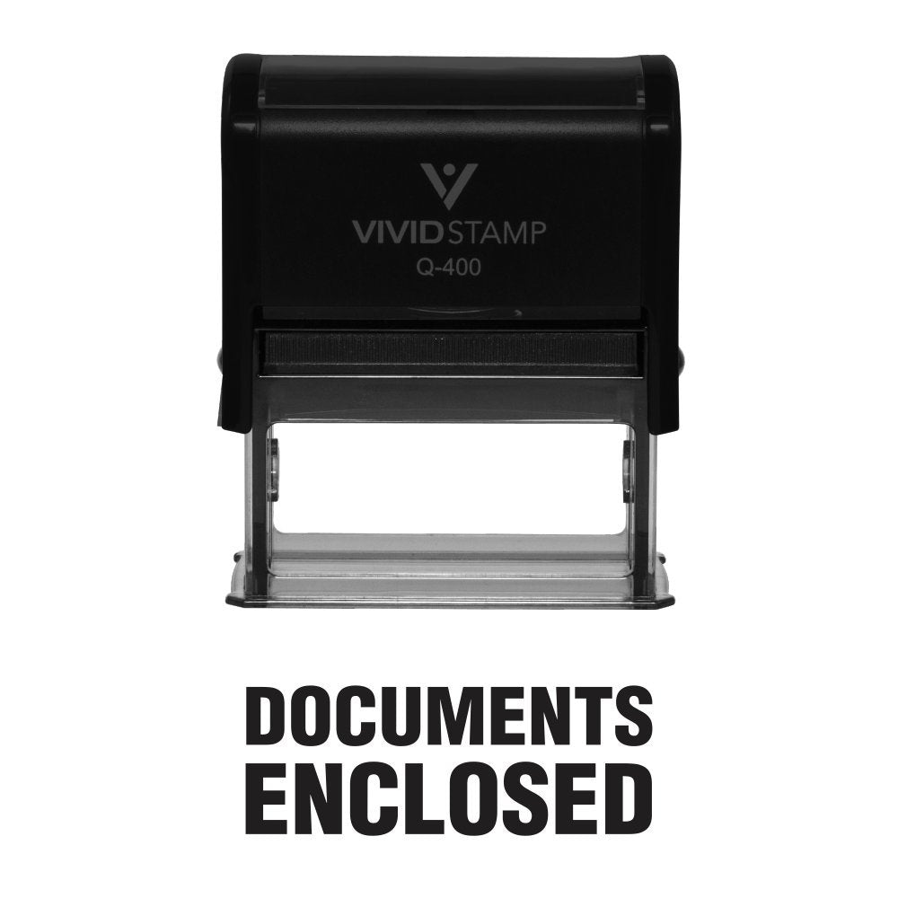 Documents Enclosed Self Inking Rubber Stamp (Black Ink) - X-Large