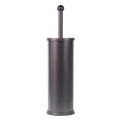 HUJI Rust Resistant Bronze Toilet Brush Holder with Lid Perfect Bathroom Bowl Cleaning Set Gift for House Warming or College Dor