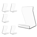 Boloyo Acylic Upright Display Stand, 6PC 6 Inch Clear Display Holder Easel Base Picture Frame for Home Office School Store to Di
