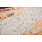 Lapis 10' X 13' Abstract Tan/Gray/Black/Orange/Red/Gold/Aqua Hand-Tufted Rug