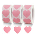 Vuzvuv 1500 Labels Pink Heart Stickers 1 Inch Heart Coding Shape Paper Labels For Valentine'S Day Wedding Anniversaries Invitati
