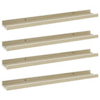 vidaXL Wall Shelves 4 pcs White and Sonoma Oak 23.6x3.5x1.2