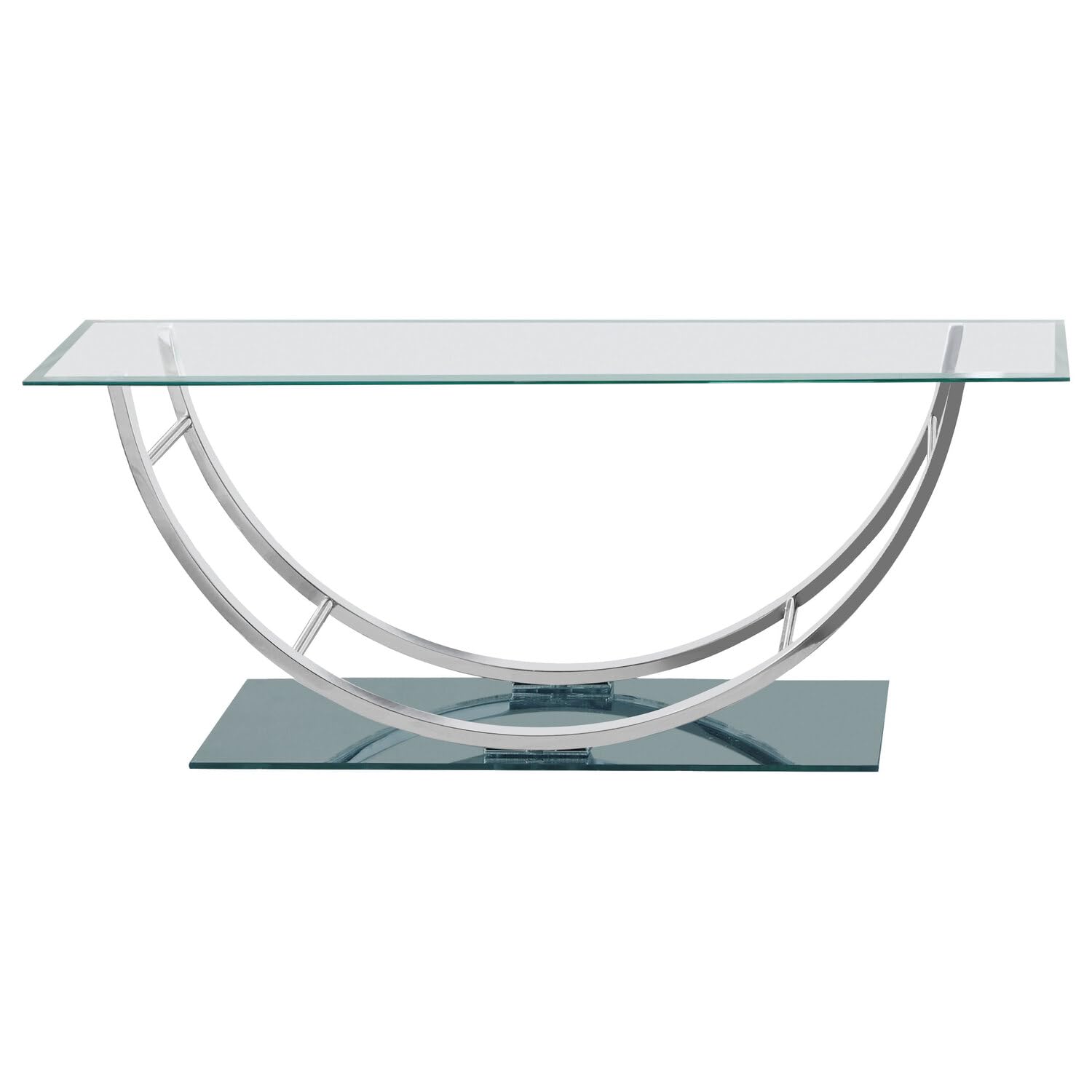 Coaster 704988-CO Glass Top Coffee Table, Chrome
