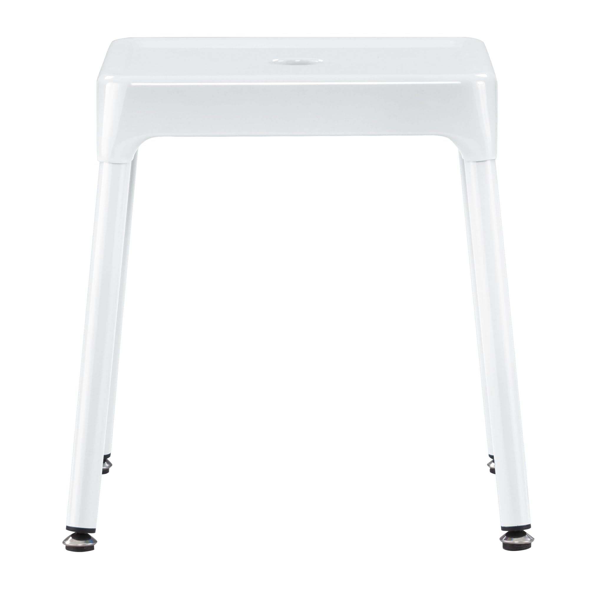 Safco Products 6603 Steel Stool, 15' H, Sturdy Construction, Durable Powder Coat Finish, Includes Nylon Leg Caps And Leveling Feet, White