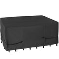 Nettypro Patio Table Cover Rectangular 105 X 75 Inch, Waterproof Outdoor Furniture Set Covers For Dining Table And Chair Rectangle, Black