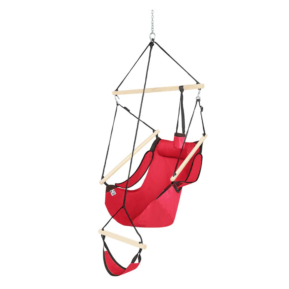 Oncloud Upgraded Unique Hammock Hanging Sky Chair, Air Deluxe Swing Seat With Rope Through The Bars Safer Relax With Fuller Pill